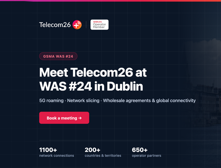 Telecom26 at GSMA WAS #24 Dublin 2026