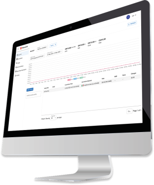 Screen showing account management page