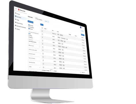 Screen showing SIM activity and management page